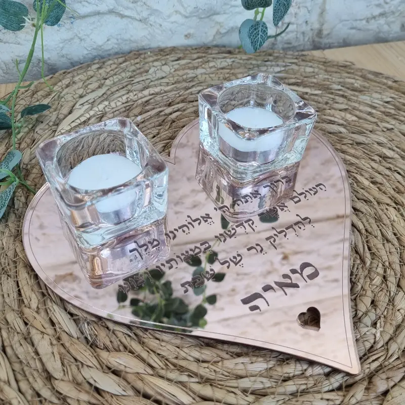 מעמד לב הדלקת נרות מעמד הדלקת נרות לייזר מעמד נרות חיתוך לייזר