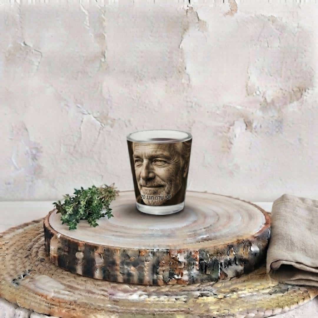 כוס צ'ייסר עם הדפסה